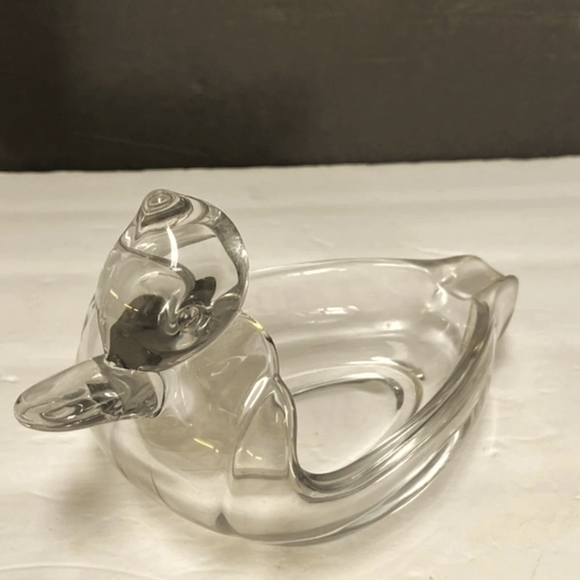 1940s Style Cigar Ashtray Large Glass Duck - Picture 4 of 5